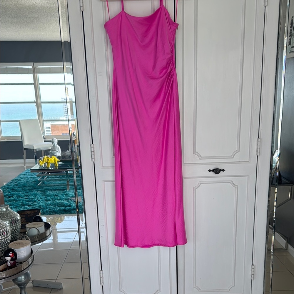 House of Harlow 1960 Pink Spaghetti Strap Slip Maxi Dress